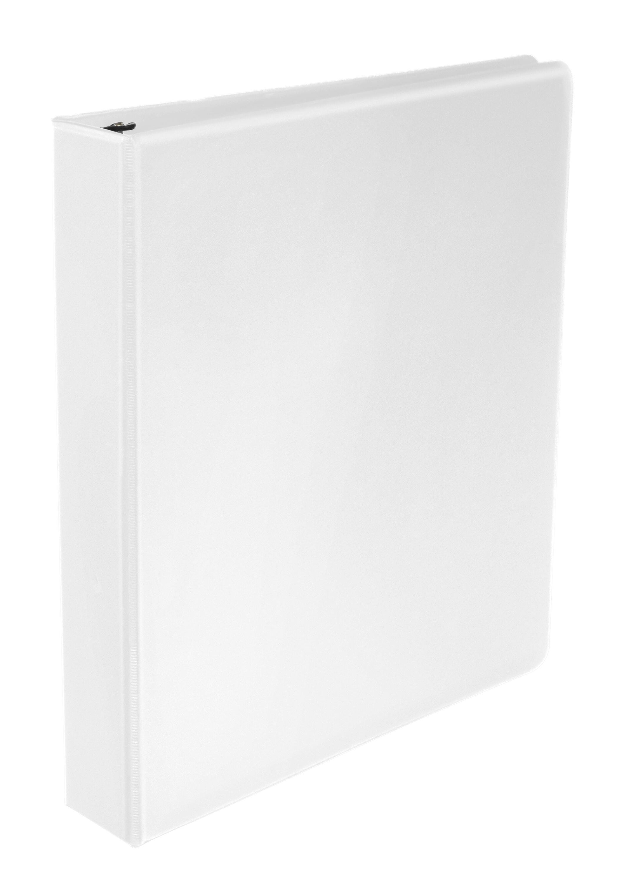 School Smart Round Ring Binder, Polypropylene, 1-1/2 Inches, White 086370